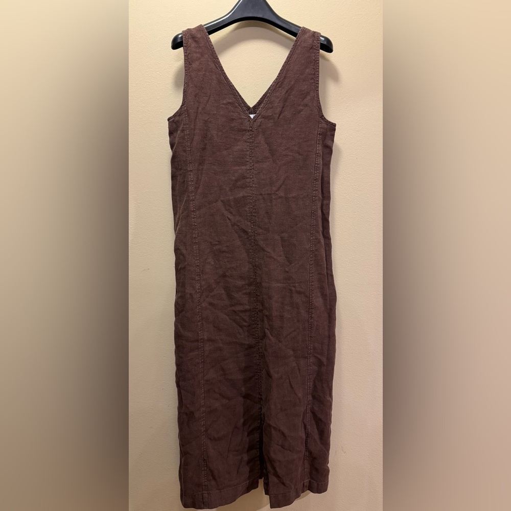 MATE the Label 100% Organic Linen Brown Tank dress Size Small